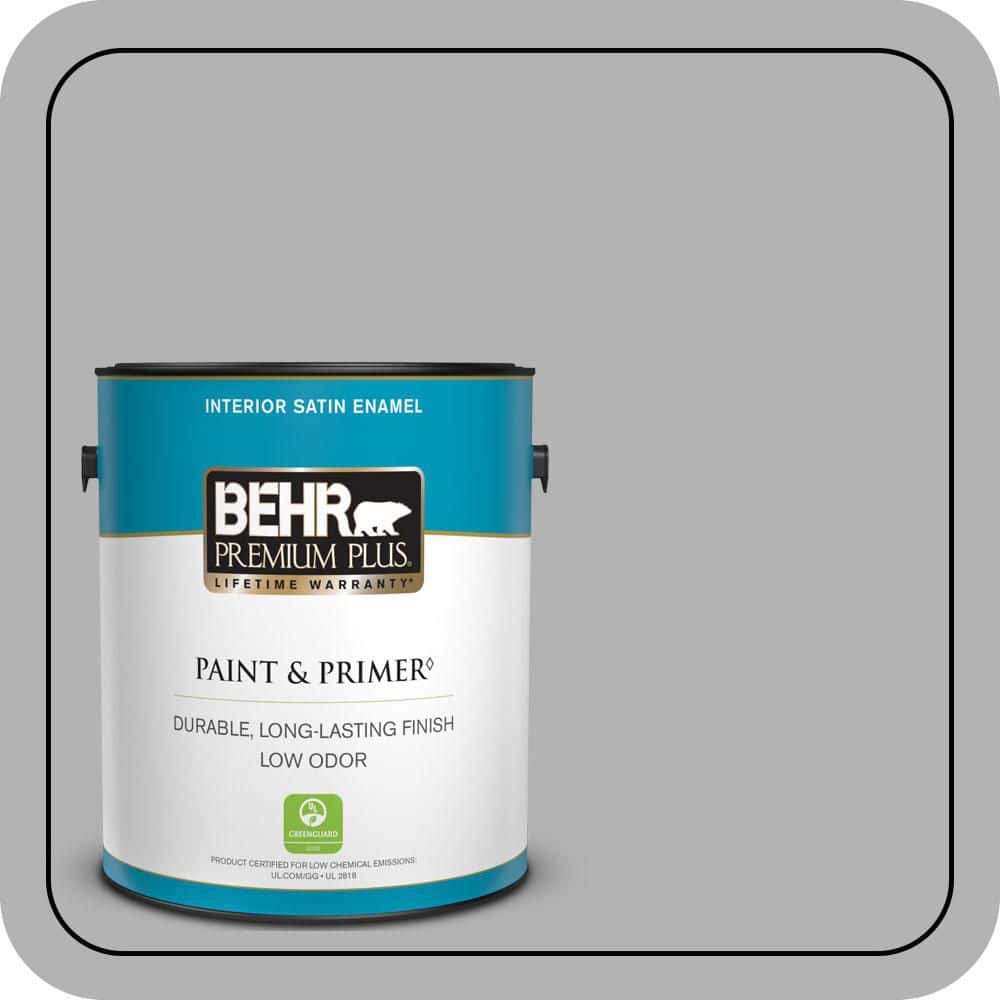 1 gal. #770E-3 Pewter Mug Satin Enamel Low Odor Interior Paint & Primer price history on PriceWatchPro