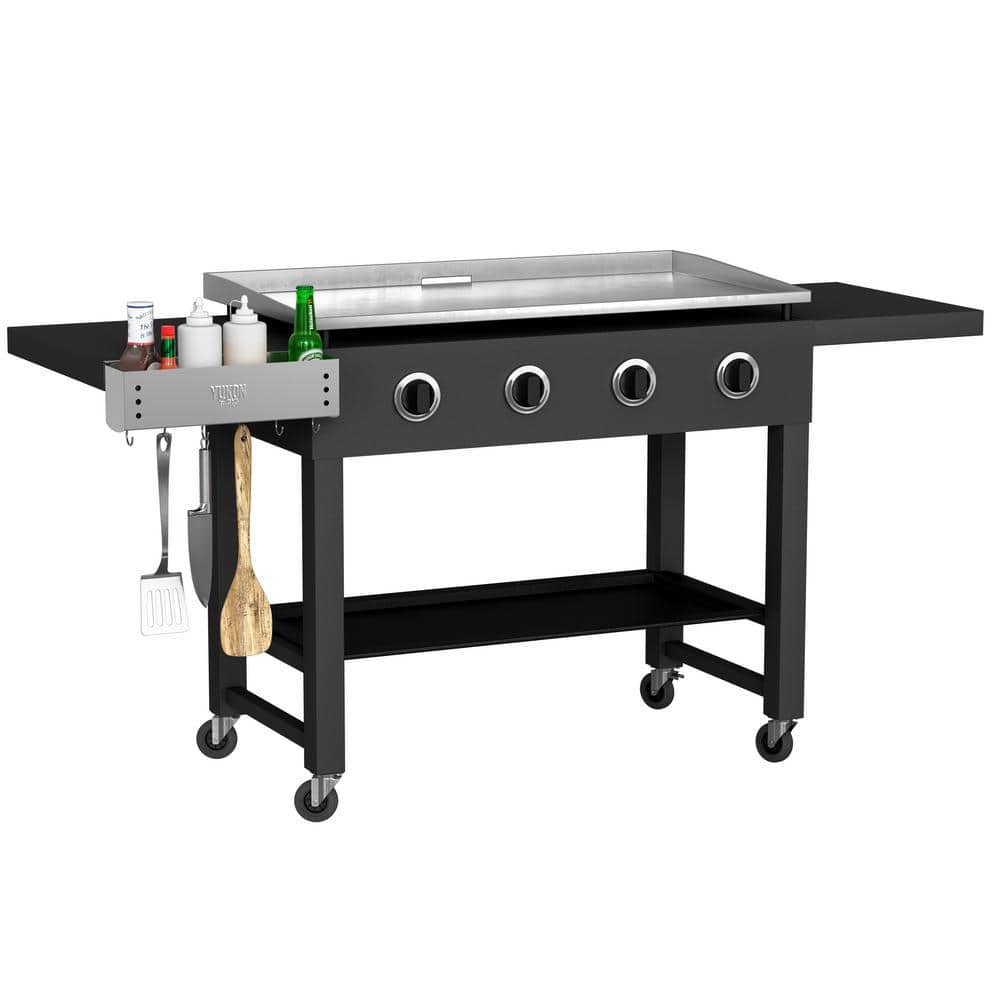 Yukon Glory Stainless Steel Griddle Caddy with Hooks