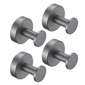 Gluon 4 Pack Knob Robe/Towel Hook with Screws in Grey