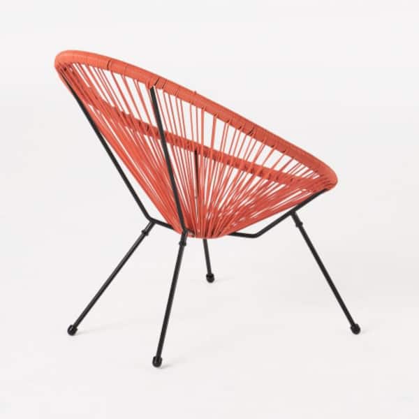 Windows 98 Red Log Dracelo Outdoor Woven Acapulco Lounge Chairs Set of 2, PE Rattan Seat ...