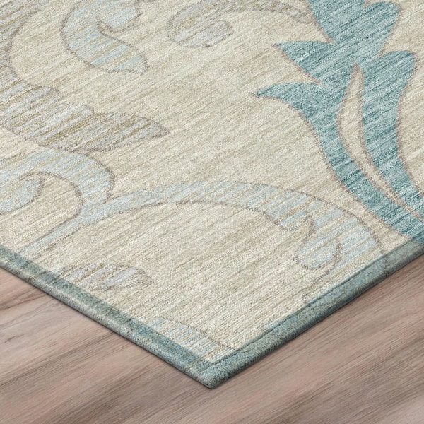 Chantille Machine Washable Indoor/Outdoor Abstract ACN3102 Linen 10 ft. x 14 ft. Area Rug