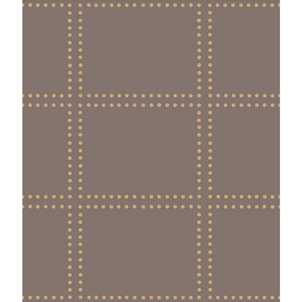 A-Street Prints Gridlock Brown Geometric Paper Strippable Roll Wallpaper (Covers 56.4 sq. ft.)