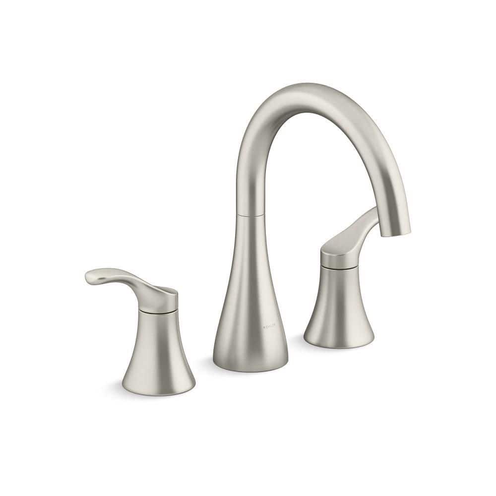 KOHLER Simplice DoubleHandle Tub Faucet Trim in Vibrant Brushed Nickel (Valve Not Included