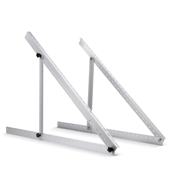 41in Adjustable Solar Panel Tilt Mount Brackets Silver with Foldable Tilt Legs, Mounting Support up to 180 200 300 Watt