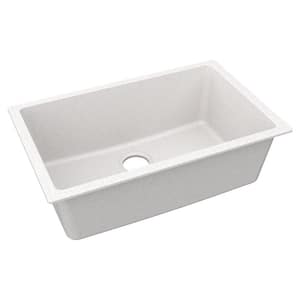 Quartz Classic  30in. Undermount 1 Bowl  White Granite/Quartz Composite Sink Only and No Accessories