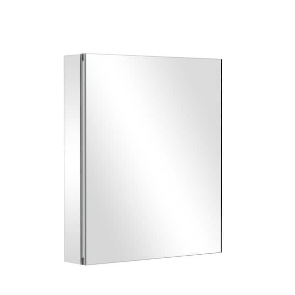 16 in. W x 24 in. H Rectangular Aluminum Recessed or Surface-Mount Medicine Cabinet with Mirror