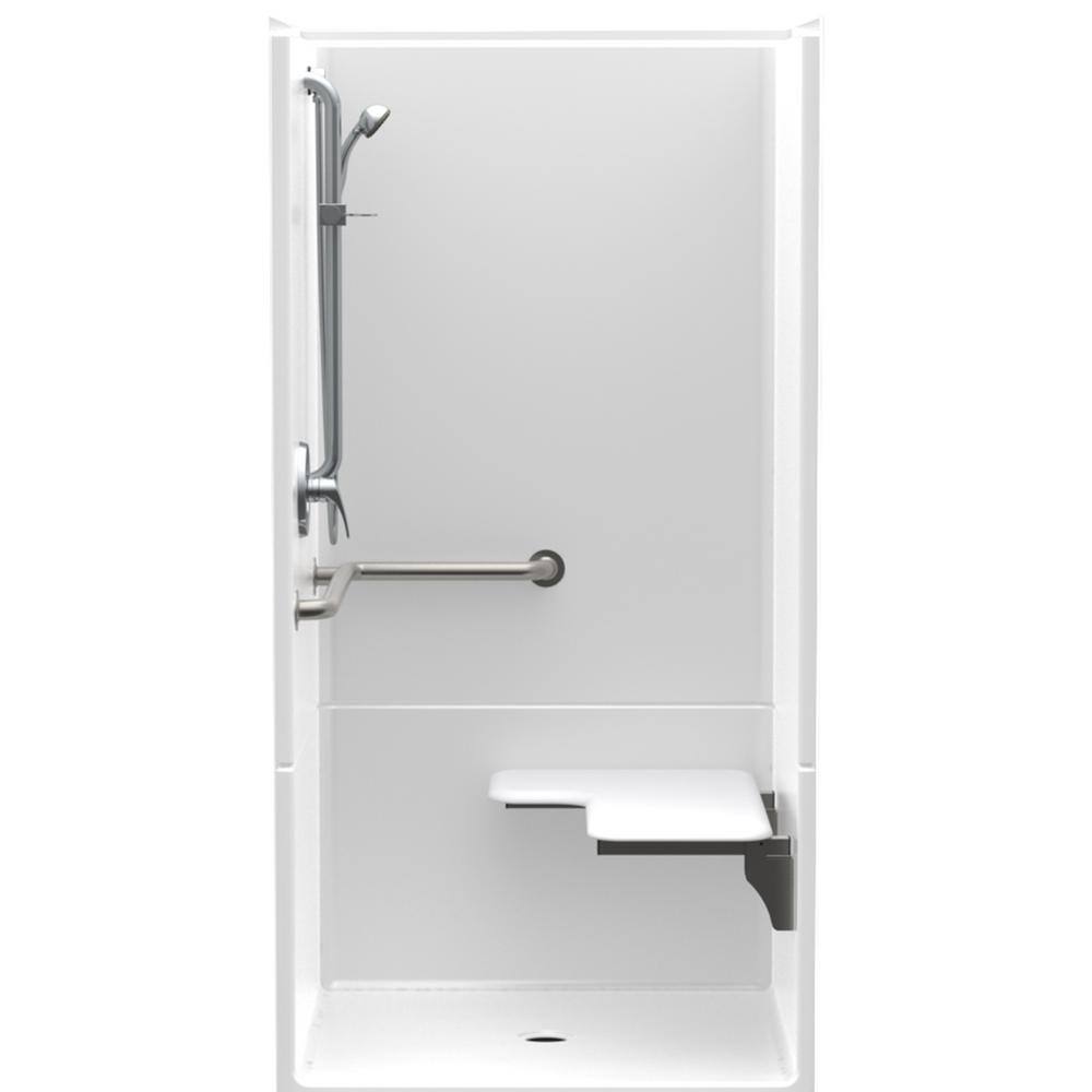 Accessible AcrylX 36 in. x 36 in. x 75 in. 2-Piece Shower Stall with Right 