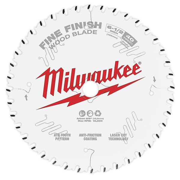 Milwaukee 6-1/2 in. Fine Finish Circular Saw Blade (2-Pack)