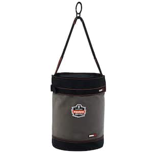 Arsenal 12.5 in. Tool Bucket with D-Rings and Top in Gray Canvas