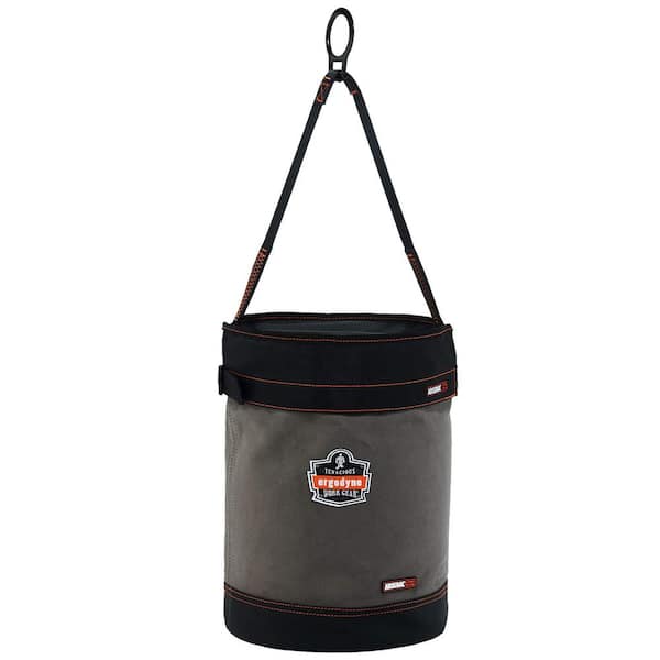 Ergodyne Arsenal 12.5 in. Tool Bucket with D-Rings and Top in Gray Canvas
