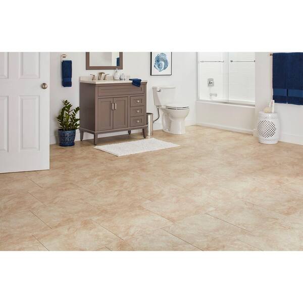 Trafficmaster Portland Stone 18 In X 18 In Beige Glazed Ceramic Floor And Wall Tile Sample Ptsam1pv The Home Depot