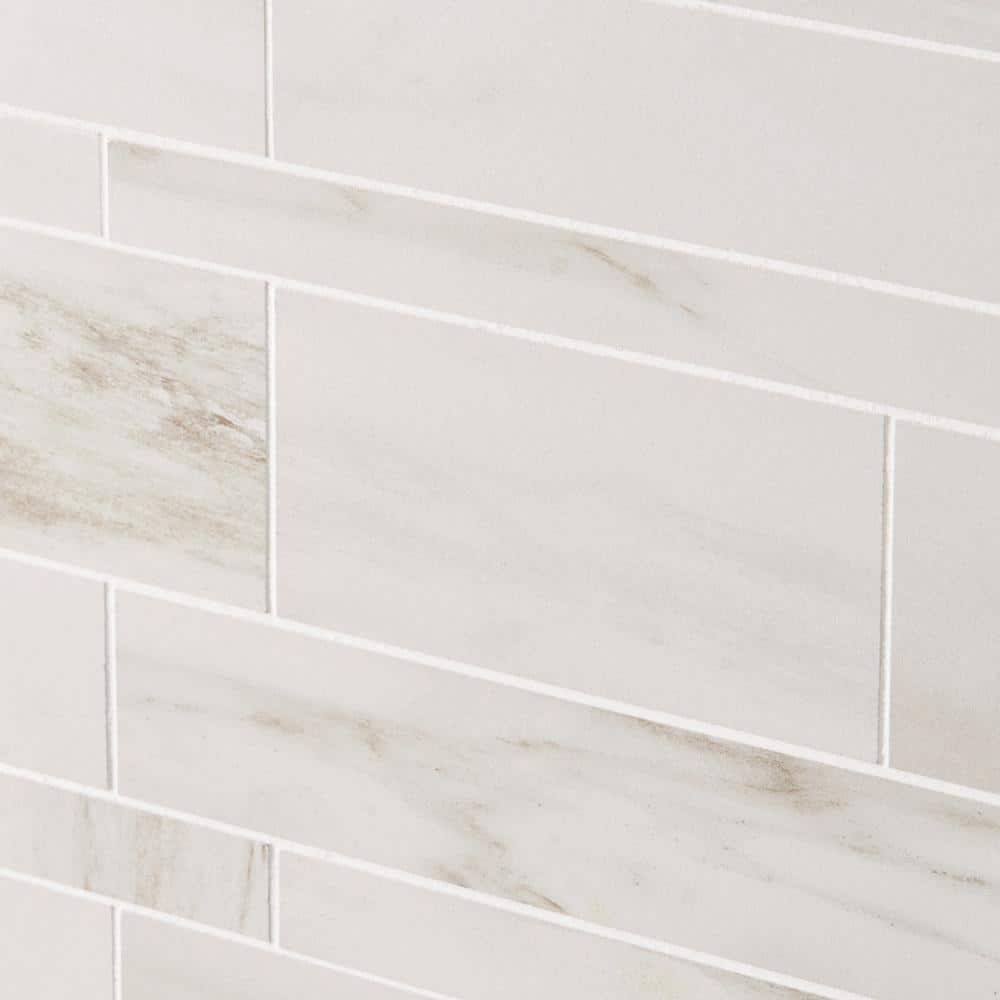 Dolomite Snow Matte Porcelain Marble Look Mosaic Tile