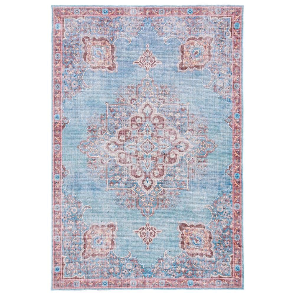 Serapi Transitional Vintage Blue & Brown Area Rug - 5'3" x 7'6"