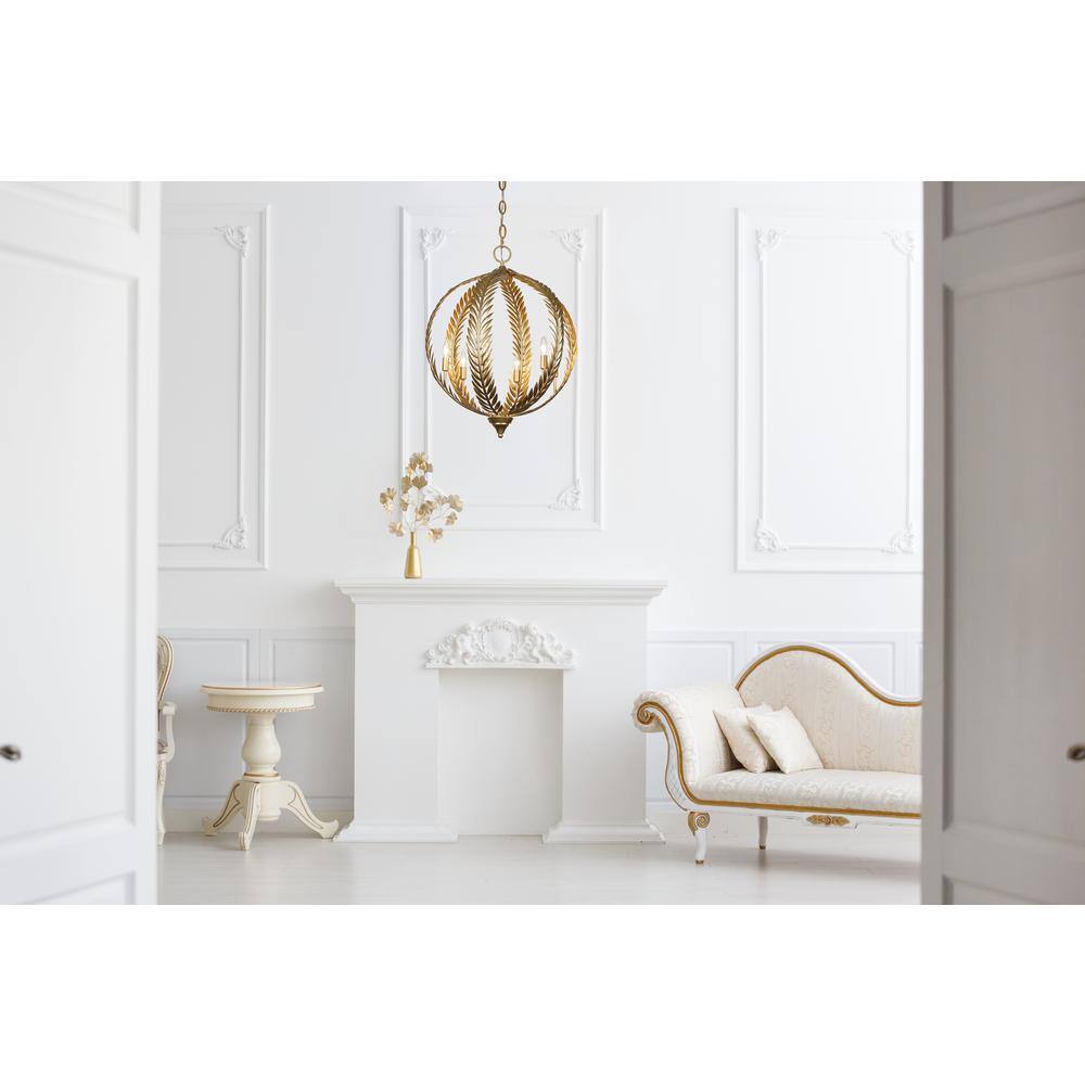 Atlas Grecian Gold 6-Light Metal Pendant