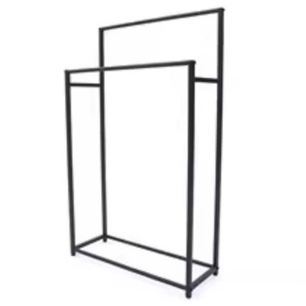 Cubilan 23.6 x 8.7 x 39.4 in. Floor Standing Towel Rack 2 Tier Metal Storage Rack Number of Towel Holders 4 Black