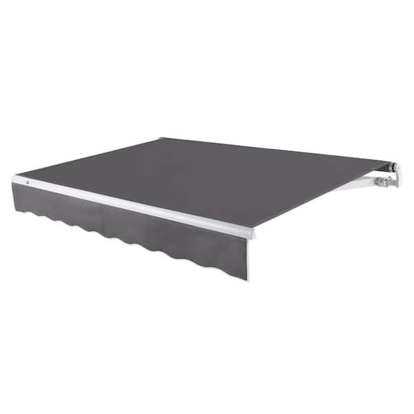 24 ft. Maui Left Motorized Patio Retractable Awning (120 in. Projection) Gunmetal