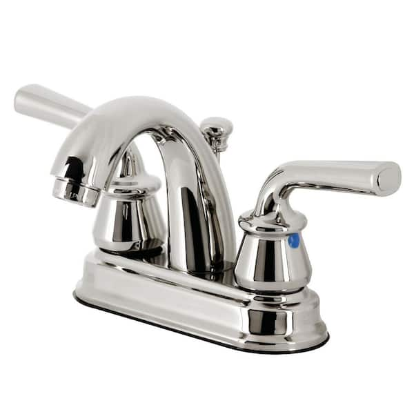 Kingston Brass Restoration 4 In. Centerset 2-Handle Bathroom Faucet ...