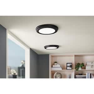 13 in. Matte Black Edgelit 3CCT LED Flush Mount (2-Pack)