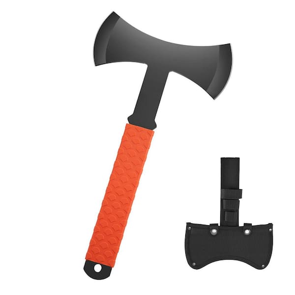 Throwing Axes and Tomahawks, 3-Pack 11.9 in. Double Bit Axe Throwing Hatchet Set, Stainless Steel Head with TPR Handle