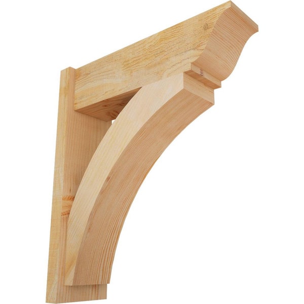 Ekena Millwork 8 in. x 30 in. x 26 in. Thorton Traditional Rough Sawn Douglas Fir Outlooker