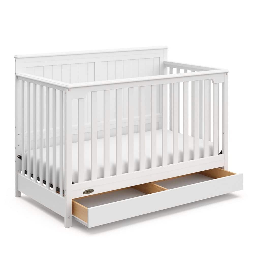Graco Hadley 4-in-1 Convertible Crib with Drawer-White -  04521-701