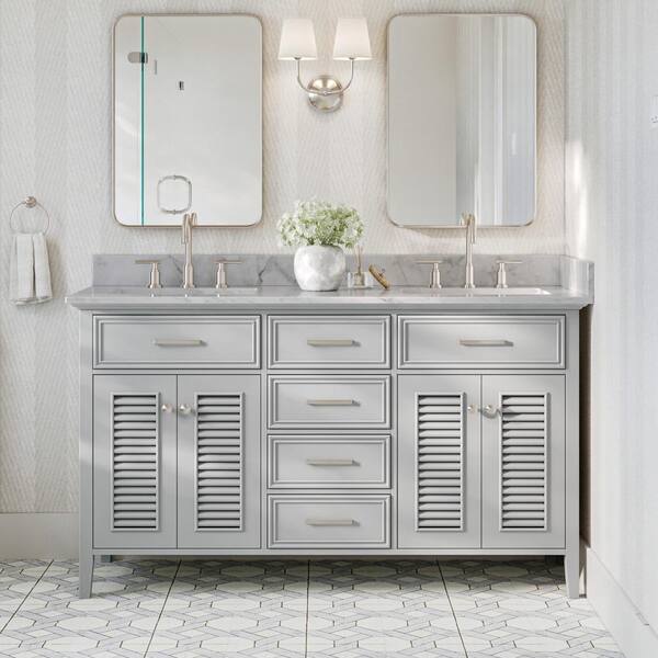 Home Decorators Collection Naples 30 in. W x 21.63 in. D x 34 in. H Bath  Vanity Cabinet without Top in Distressed Grey NADGA3021DL - The Home Depot