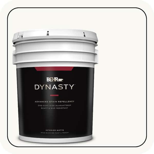 BEHR DYNASTY 5 gal. #PR-W15 Ultra Pure White Matte Interior Stain-Blocking Paint & Primer