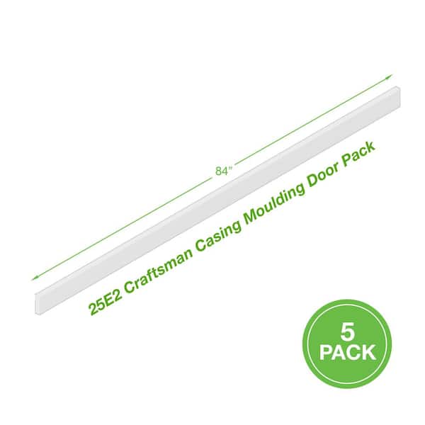 Alexandria Moulding 3/8 in. D x 1.3/8 in. W x 84 in. L Colonial MDF Fibeboard Door Stop Moulding Pack (10-Pack)