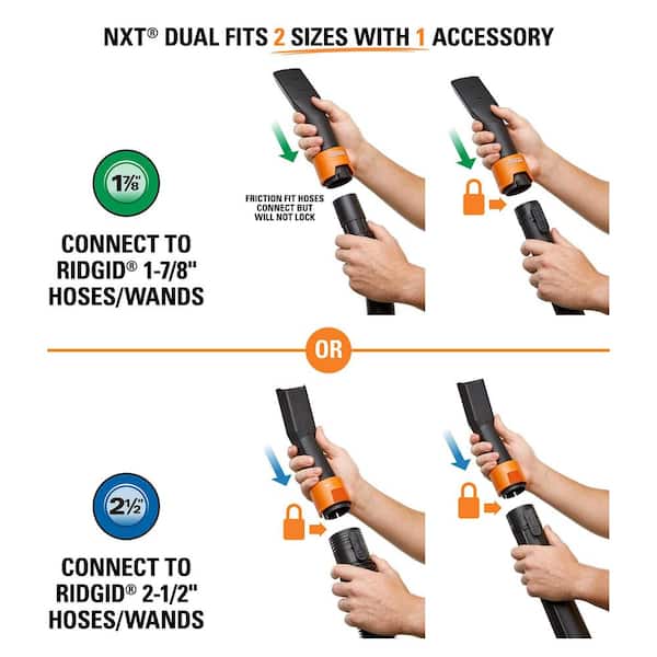 RIDGID 1-7/8 in. to 2-1/2 in. DA1703A NXT Dual Locking Car Nozzle