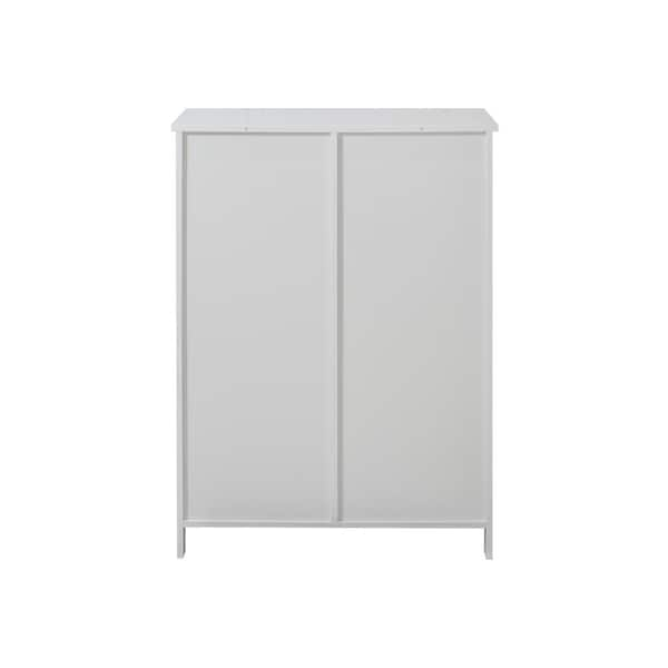 Tileon 21.7 in. W x 11.8 in. D x 31.9 in. H White MDF Free