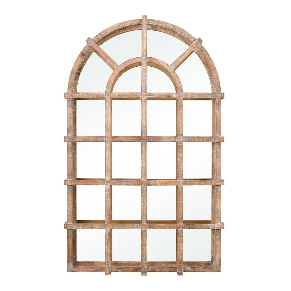 Birchcrest 24.5 in. W x 40 in. H Wood Natural Wall Mirror