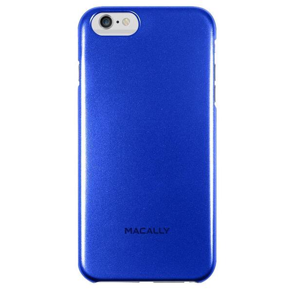Macally Metallic Snap-On Case Designed for iPhone 6 Plus - Blue