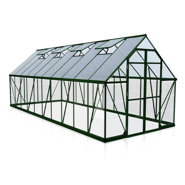 Canopia By Palram Balance 8 Ft X Ft Hybrid Green Clear Diy Greenhouse Kit The Home Depot