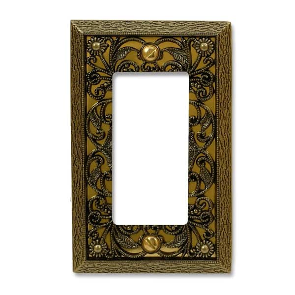 Amerelle Filigree Aged Bronze Metal Switchplate Rocker GFI Cover Wall Plates 