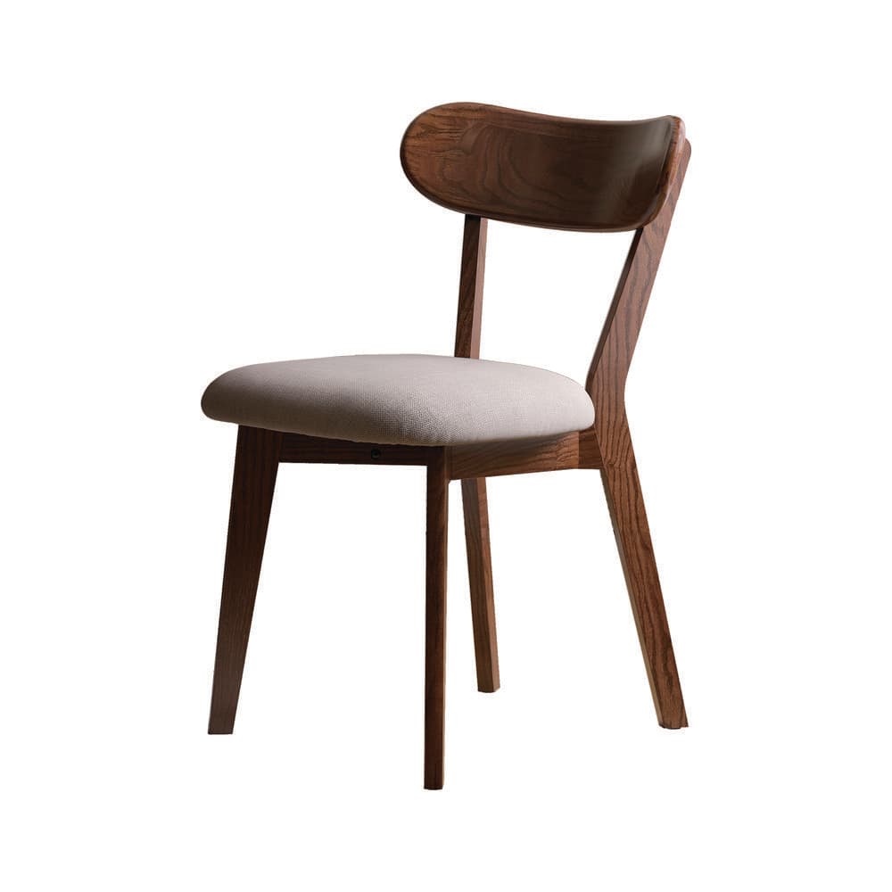 Walnut Color Upholstered Dining Chair,Kitchen Dining Room Chair,Modern Arml