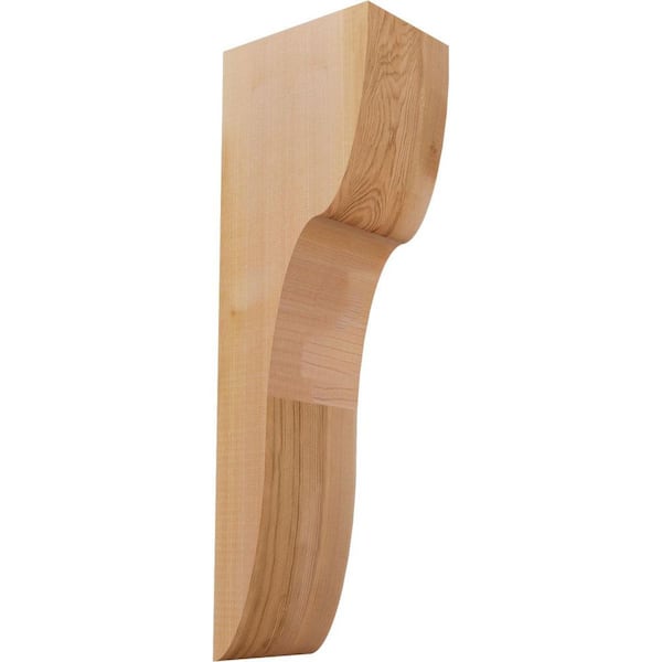 Ekena Millwork 5-1/2 in. x 8 in. x 24 in. Western Red Cedar Carmel Smooth Corbel