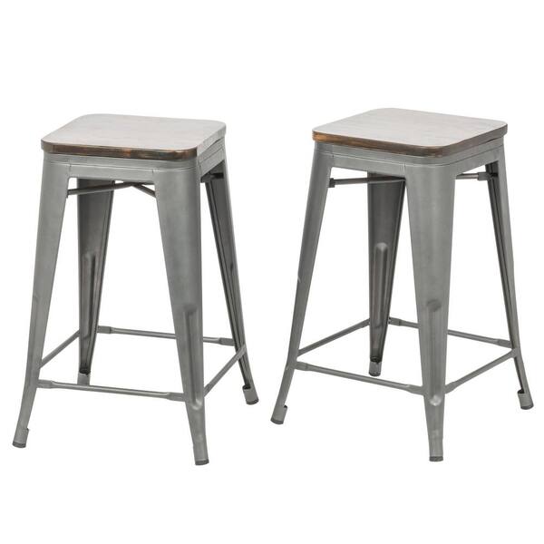 Ina Forge Cormac 24 In Rustic, 24 Rustic Counter Stools