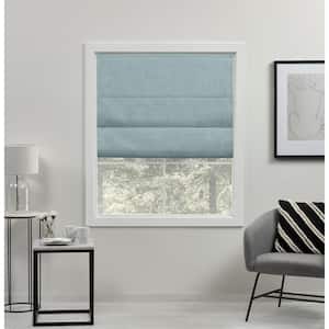 Acadia Aqua Cordless Total Blackout Polyester Roman Shade 27 in. W x 64 in. L