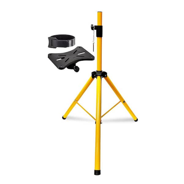 Adjustable Up to 72 in. Speaker Stand Tripod Floor Tall DJ Studio Monitor Stands Pole Mount in Yellow