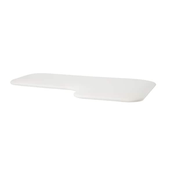 28 in. L-Shaped Replacement Naugahyde Cushion Shower Seat Top Only, Left-handed