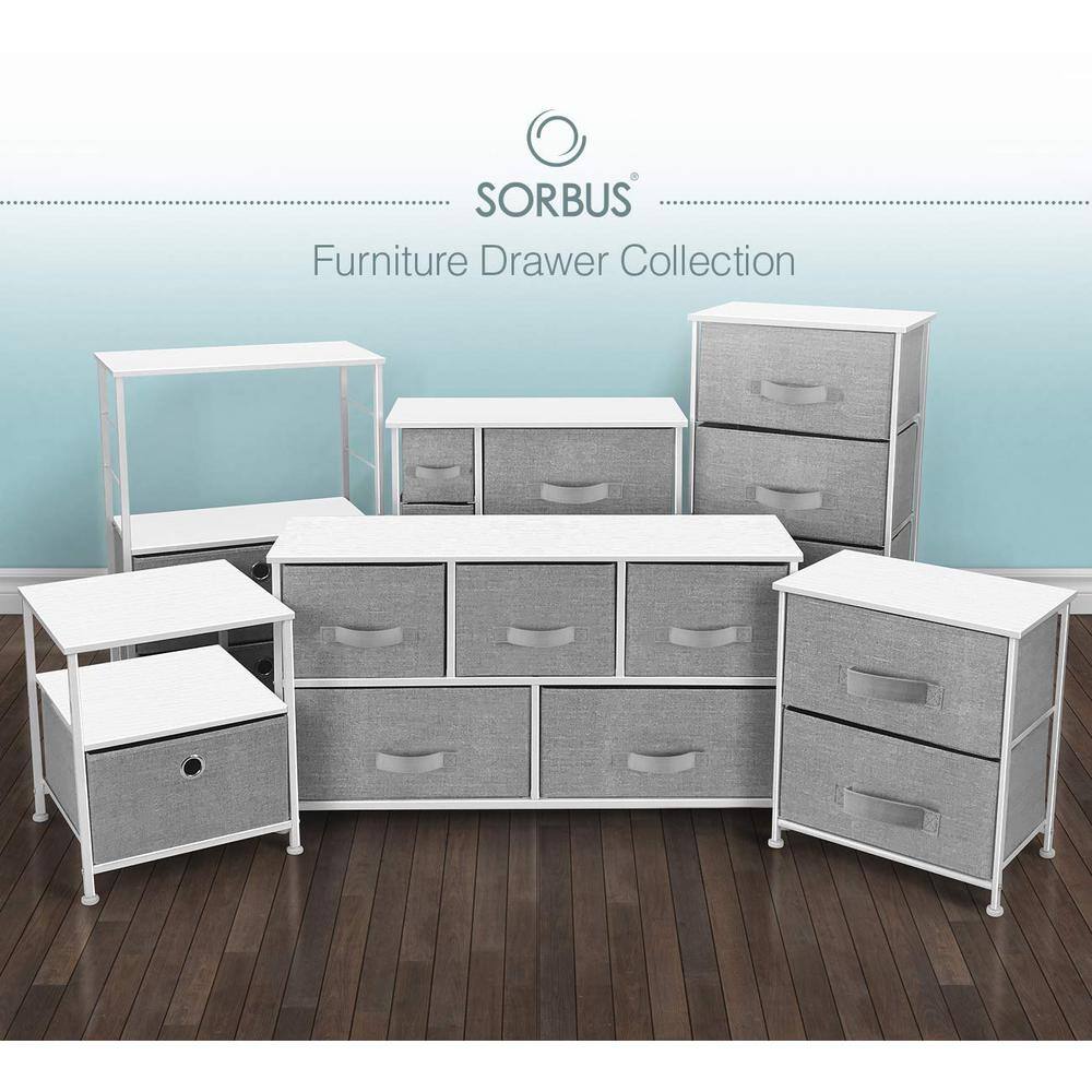 White Industrial Vertical Nursery Nightstand with Extra Deep Drawer