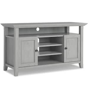 Amherst Solid Wood 54 in. Wide Transitional TV Media Stand in Fog Grey For TVs up to 60 in.