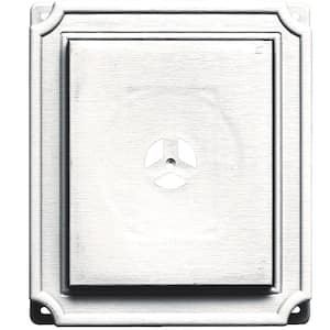 7 in. x 8 in. #117 Bright White Scalloped Universal Mounting Block