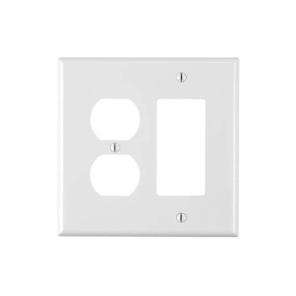 12 Piece Standard Light Switch Plates and Outlet Covers, 1-Gang, 2-Gang,  Duplex Receptacle for Wall, White