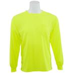 9007 Men's 4X Hi Viz Lime Non-ANSI Poly Birdseye Mesh T-Shirt