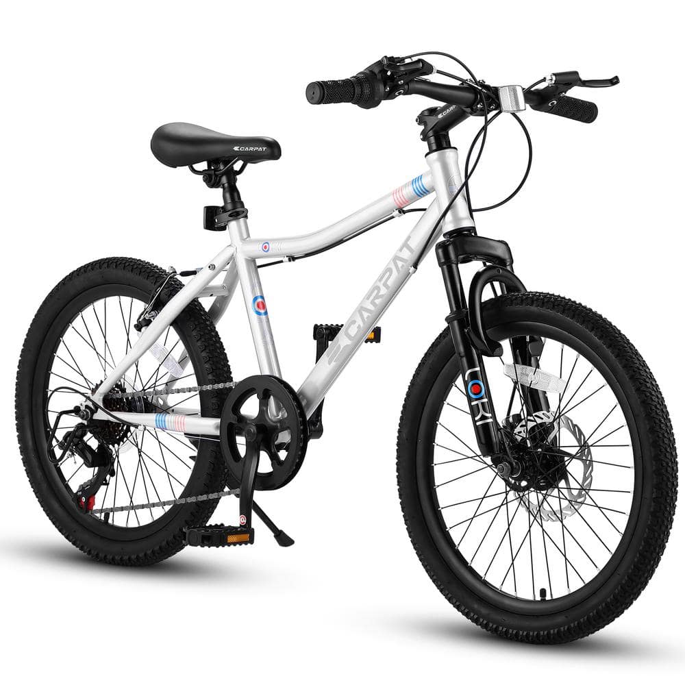 20 in. Kids` Mountain Bike Ages 8-12,7 Speed Teenager Children Bicycles, Fr