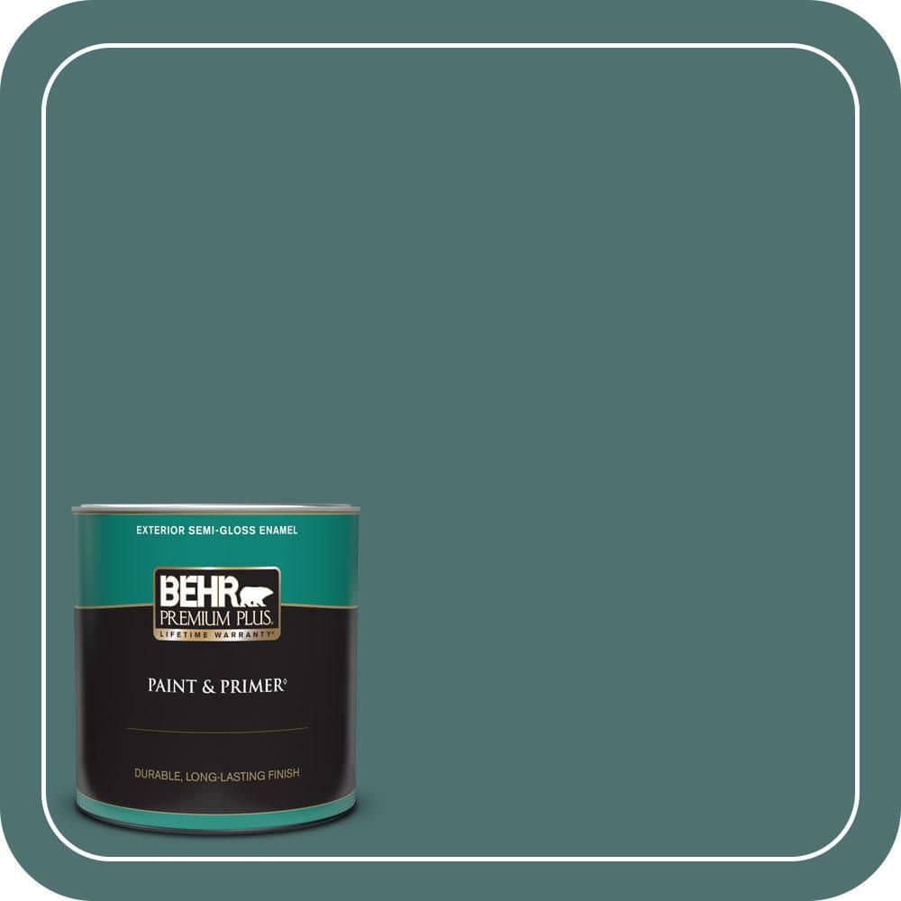 1 qt. #S440-6 Tealish Semi-Gloss Enamel Exterior Paint & Primer price history on PriceWatchPro