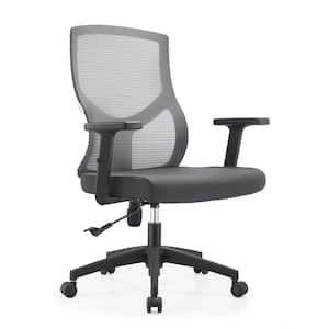 Glen Cotton Office Chair Mesh Mid-Back Computer Chair with Adjustable Height, Swivel and Tilt in Grey