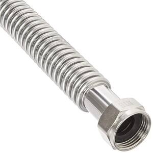 3/4 in. FIP x 3/4 in. FIP - 24 in. Stainless Steel Corrugated Water Heater Connector