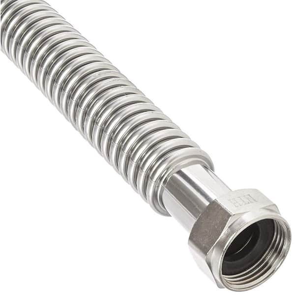 11/4 in. FIP x 11/4 in. FIP 18 in. Stainless Steel Corrugated Water
